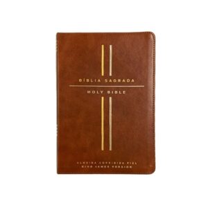Bíblia Bilíngue em Português ACF & Inglês KJV - Luxo Marrom